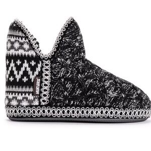 Muk Luks Black and White Amira Slippers